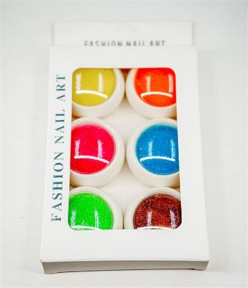 Picture of FASHION NAIL ART MULTI-COLOR GLITTER 6PC STYLE 1