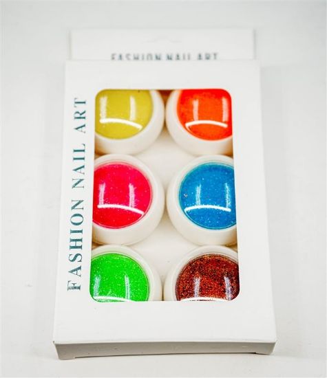 Picture of FASHION NAIL ART MULTI-COLOR GLITTER 6PC STYLE 1