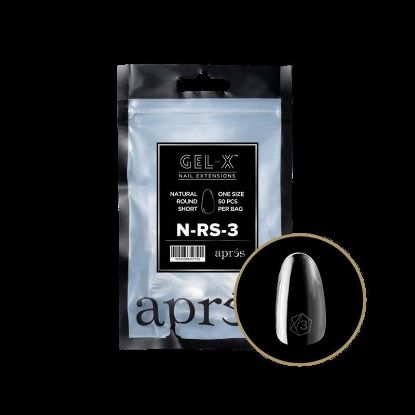 Picture of APRES GEL-XÂ® NATURAL ROUND SHORT TIP REFILL BAG-3 50PCS