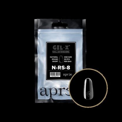 Picture of APRES GEL-XÂ® NATURAL ROUND SHORT TIP REFILL BAG-8 50 PCS