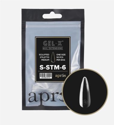 Picture of APRES GEL-X SCULPTED STILETTO MEDIUM REFILL-6 (50PCS)