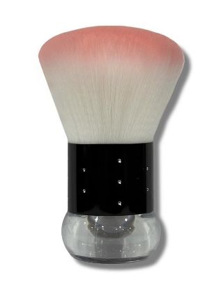 Picture of MEDIUM DUST BRUSH PINK WITH BLACK RHINESTONE HANDLE S3