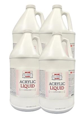 Picture of MIM NAIL SUPPLY ACRYLIC LIQUID MONOMER CAPPUCCINO CASE OF 4 QTY 1 GALLON