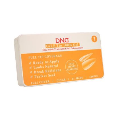 Picture of DND SOFT GEL TIPS FULL COVERAGE SHORT ALMOND