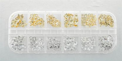 Picture of FASHION NAIL ART SILVER & GOLD CHARMS 12PC STYLE 1