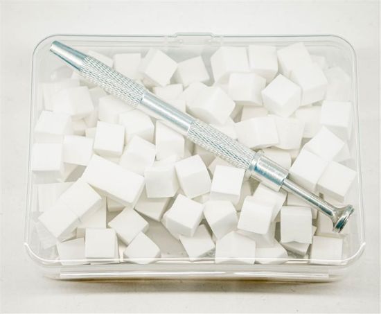 Picture of CHROME APPLICATOR WITH MULTI-COLOR SPONGES WHITE CR-63