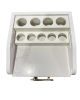 Picture of PEDI CART WHITE WITH GOLD STRIPES AND HOLDER SLOTS