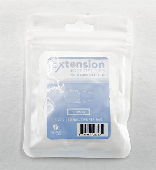 Picture of REVEL SOFT GEL TIP REFILL MEDIUM COFFIN #7 50PCS