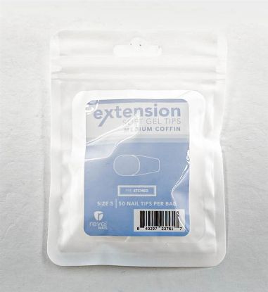 Picture of REVEL SOFT GEL TIP REFILL MEDIUM COFFIN #5 50PCS