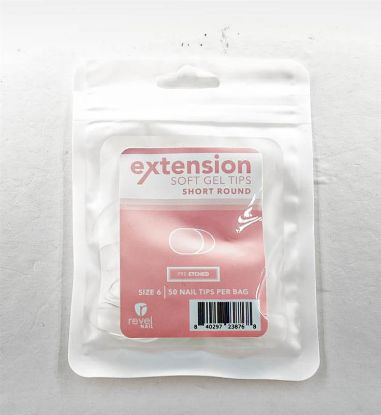 Picture of REVEL SOFT GEL TIP REFILL SHORT ROUND #6 50PCS