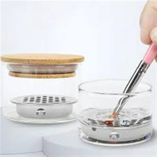 Picture of NAIL BRUSH CLEANING JAR WITH METAL FILTER