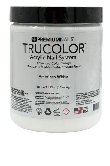 Picture of PREMIUMNAILS TRUCOLOR AMERICAN WHITE ACRYLIC POWDER 16OZ