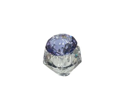 Picture of DIAMOND SHAPE GLASS JAR PURPLE TOP