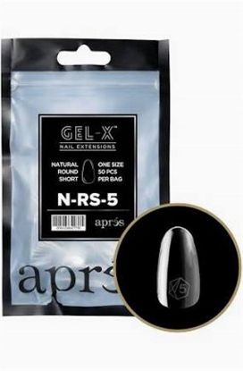Picture of APRES GEL-XÂ® NATURAL ROUND SHORT TIP REFILL BAG-5 50 PCS
