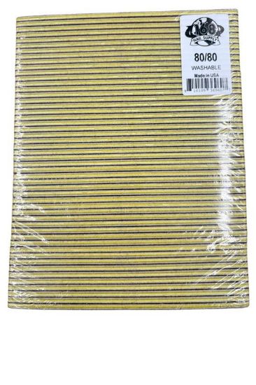 Picture of 168 NAIL SUPPLY WASHABLE YELLOW FILE REGULAR 80/80