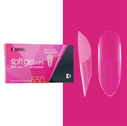 Picture of KUPA GELFINITY ENRICHRX SOFT GEL TIPS ALMONDLETTO MEDIUM - 550 COUNT
