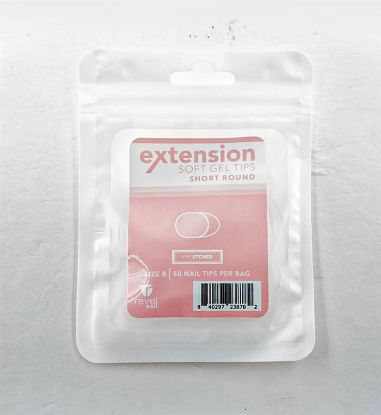 Picture of REVEL SOFT GEL TIP REFILL SHORT ROUND #8 50PCS