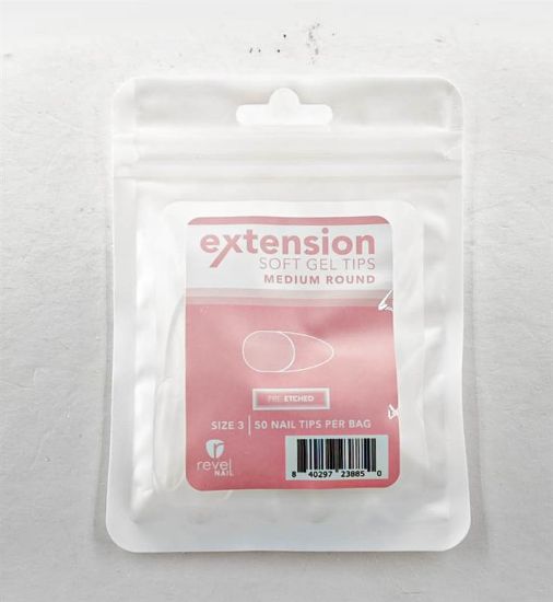 Picture of REVEL SOFT GEL TIP REFILL MEDIUM ROUND #3 50PCS