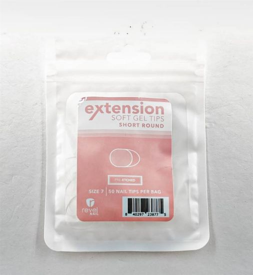 Picture of REVEL SOFT GEL TIP REFILL SHORT ROUND #7 50PCS