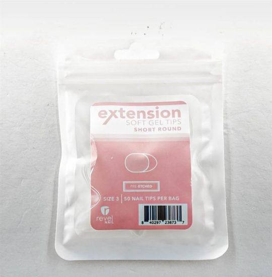 Picture of REVEL SOFT GEL TIP REFILL SHORT ROUND #3 50PCS