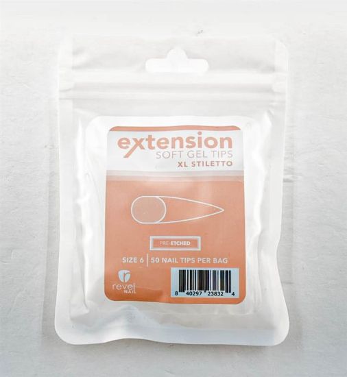 Picture of REVEL SOFT GEL TIP REFILL XL LONG STILETTO #6 50PCS
