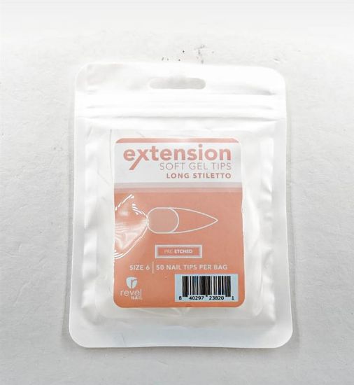 Picture of REVEL SOFT GEL TIP REFILL LONG STILETTO #6 50PCS