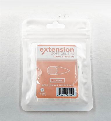 Picture of REVEL SOFT GEL TIP REFILL LONG STILETTO #5 50PCS