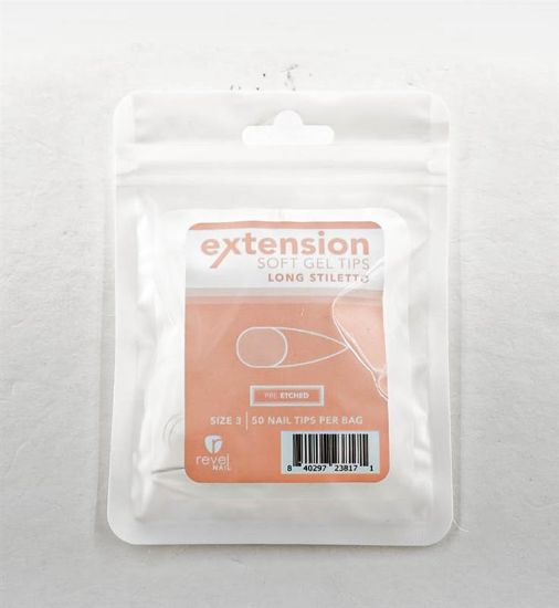 Picture of REVEL SOFT GEL TIP REFILL LONG STILETTO #3 50PCS