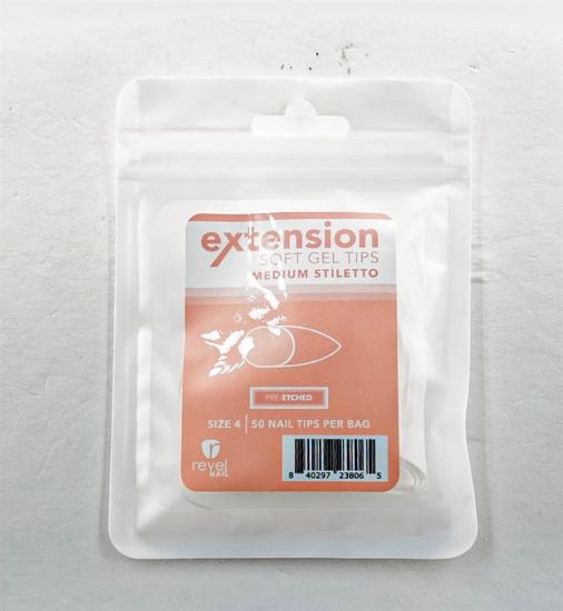 Picture of REVEL SOFT GEL TIP REFILL MEDIUM STILETTO #4 50PCS