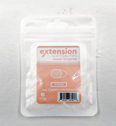 Picture of REVEL SOFT GEL TIP REFILL SHORT STILETTO #7 50PCS