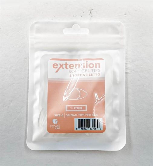 Picture of REVEL SOFT GEL TIP REFILL SHORT STILETTO #6 50PCS
