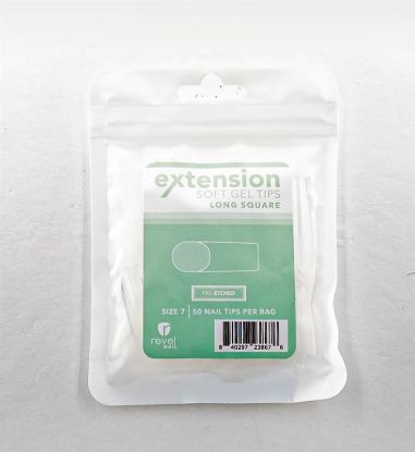 Picture of REVEL SOFT GEL TIP REFILL LONG SQUARE #7 50PCS