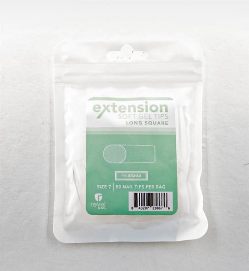Picture of REVEL SOFT GEL TIP REFILL LONG SQUARE #7 50PCS