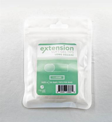 Picture of REVEL SOFT GEL TIP REFILL LONG SQUARE #6 50PCS