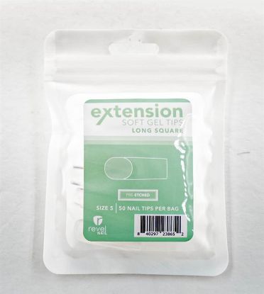 Picture of REVEL SOFT GEL TIP REFILL LONG SQUARE #5 50PCS