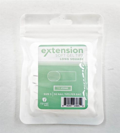 Picture of REVEL SOFT GEL TIP REFILL LONG SQUARE #5 50PCS