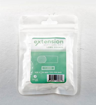 Picture of REVEL SOFT GEL TIP REFILL LONG SQUARE #3 50PCS