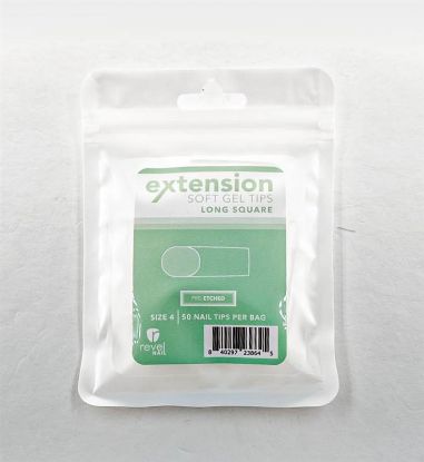 Picture of REVEL SOFT GEL TIP REFILL LONG SQUARE #4 50PCS