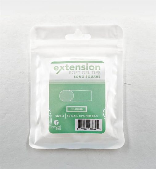 Picture of REVEL SOFT GEL TIP REFILL LONG SQUARE #4 50PCS