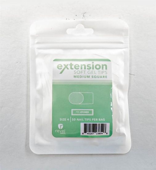Picture of REVEL SOFT GEL TIP REFILL MEDIUM SQUARE #4 50PCS