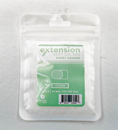 Picture of REVEL SOFT GEL TIP REFILL SHORT SQUARE #6 50PCS