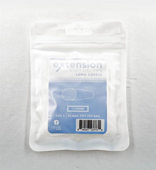 Picture of REVEL SOFT GEL TIP REFILL LONG COFFIN #5 50PCS