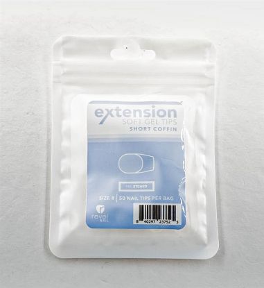 Picture of REVEL SOFT GEL TIP REFILL SHORT COFFIN #8 50PCS