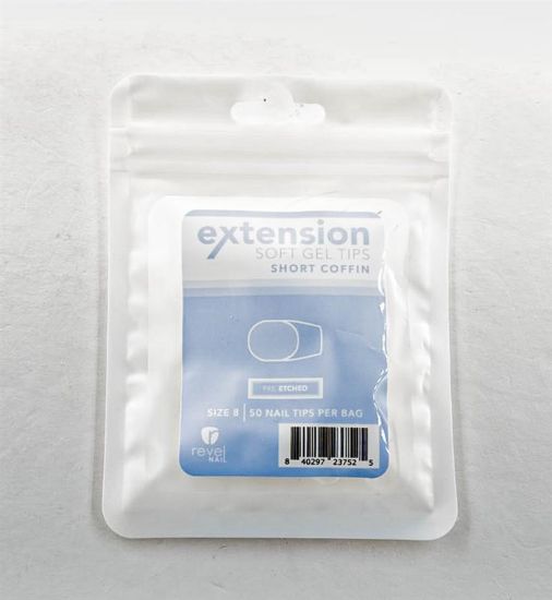 Picture of REVEL SOFT GEL TIP REFILL SHORT COFFIN #8 50PCS