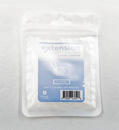 Picture of REVEL SOFT GEL TIP REFILL SHORT COFFIN #7 50PCS