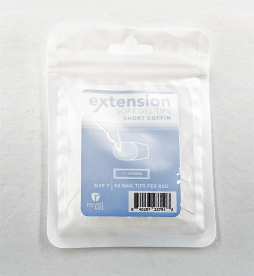 Picture of REVEL SOFT GEL TIP REFILL SHORT COFFIN #7 50PCS