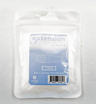 Picture of REVEL SOFT GEL TIP REFILL XL COFFIN #7 50PCS