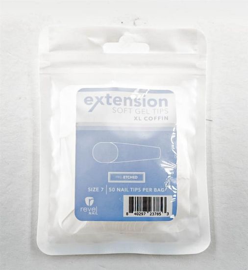 Picture of REVEL SOFT GEL TIP REFILL XL COFFIN #7 50PCS