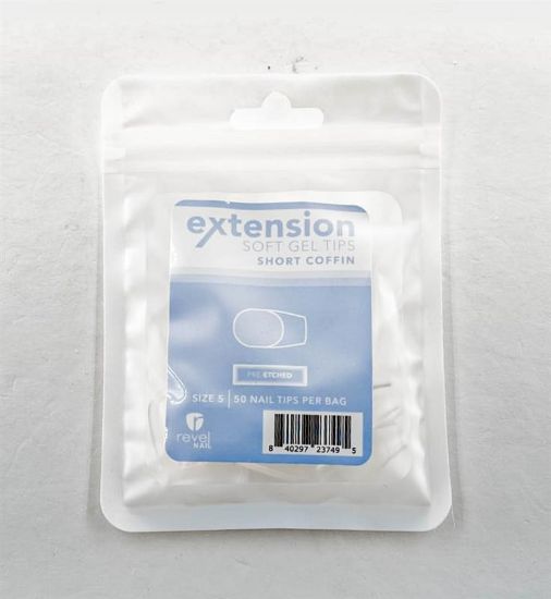 Picture of REVEL SOFT GEL TIP REFILL SHORT COFFIN #5 50PCS