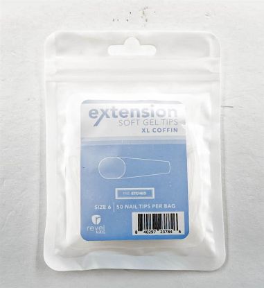 Picture of REVEL SOFT GEL TIP REFILL XL COFFIN #6 50PCS
